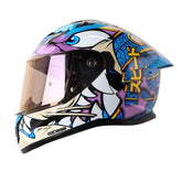 Casco Shaft 522sp Viserion Negro Morado Visor Iridium Morado