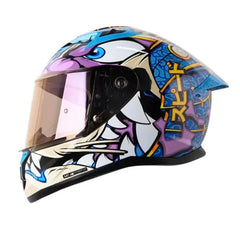 Casco Shaft 522sp Viserion Negro Morado Visor Iridium Morado