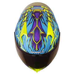 Casco Shaft 526sp Evo Armored Azul Morado Visor Iridium Morado