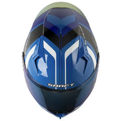 Casco Shaft 52Sp Evo Bandox Azul Blanco Visor Iridium Azul