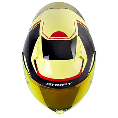 Casco Shaft 52Sp Evo Nihon Amarillo Claro Rojo Visor Revo Rojo