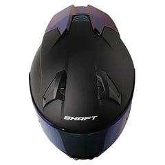 Casco Shaft 560 Evo Solid Negro Azul Visor Iridium Azul