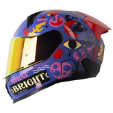 Casco Shaft 560 Evo Unstoppable Azul Rosado Visor Revo Rojo