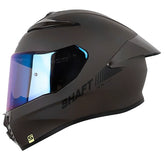 Casco Shaft 584 Sp Solid Gris Oscuro Negro Visor Iridium Azul