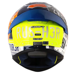 Casco Shaft 584 Sp State Azul Naranja Neón Visor Revo Rojo