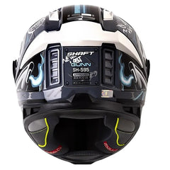 Casco Shaft 595 Gunn Gris Oscuro Azul Visor Iridium Morado
