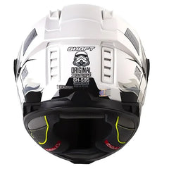Casco Shaft 595 Original_Storm Blanco Gris Visor Iridium Azul