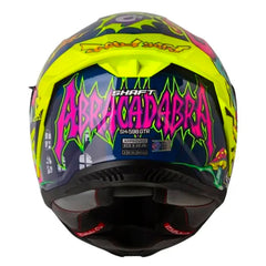 Casco Shaft 598 Gtr Abracadabra Azul Oscuro Fucsia Visor Iridium Morado