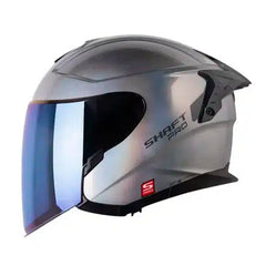 Casco Shaft Pro 240Dv Solid Camaleon Gris Claro Visor Iridium Azul