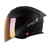 Casco Shaft Pro 240Dv Solid Negro Morado Claro Visor Iridium Morado