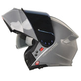 Casco Shaft Pro 4000Dv Evo Solid Gris Visor Claro Azul