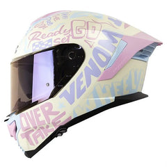 Casco Shaft Pro 609 Venom Block Lett Amarillo Morado
