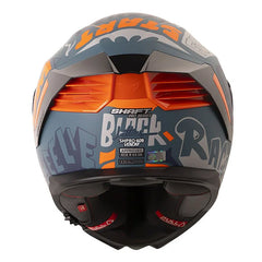 Casco Shaft Pro 609 Venom Block Lett Azul Naranja