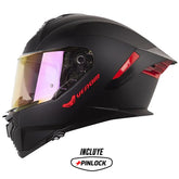 Casco Shaft Pro 609 Venom Solid Negro Rojo