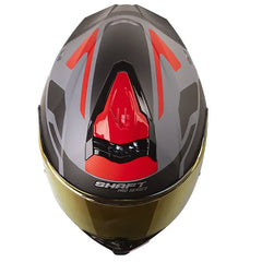 Casco Shaft Pro 609 Venom Streetform Gris Negro Visor Iridium Rojo