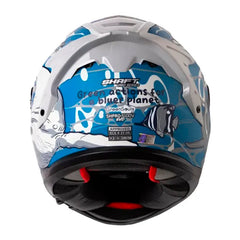 Casco Shaft Pro 610Dv Evo Bluer Plane Azul Oscuro Visor Iridium Azul