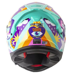 Casco Shaft Pro 610 Dv Evo Magic World Morado Naranja Visor Revo Fucsia