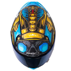 Casco Shaft Pro 612Dv Evo Faraon Negro Azul Visor Iridium Azul