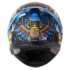 Casco Shaft Pro 612Dv Evo Faraon Negro Azul Visor Iridium Azul