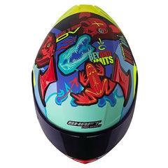 Casco Shaft Pro 612Dv X-Ray Azul Rojo Visor Iridium Azul