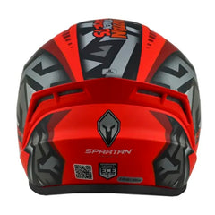 Casco Spartan Draken S Jolly Rojo Negro Gris