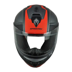 Casco Spartan Draken S Sonar Negro Gris Rojo