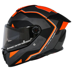 Casco Spartan Hawk First Negro Gris Rojo