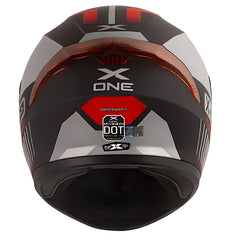 Casco X-One X-500Gt Evo Bardok Negro Rojo