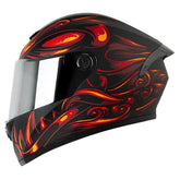 Casco X_One x-500 Gt Evo Old Mask Negro Rojo Visor Iridium Silver