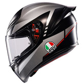 Casco Agv K1-S Lap Matt Black Grey Red Negro gris