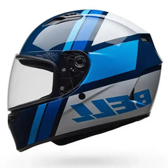 Casco Bell Qualifer Chasm Azul Blanco Brillo