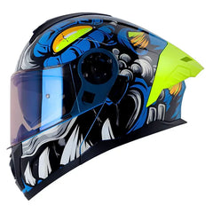 Casco Hro 3480dv Evo Agrext Azul Gris Visor Iridium Azul