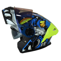Casco Hro 3480dv Evo Agrext Azul Gris Visor Iridium Azul