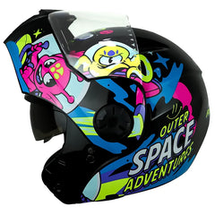 Casco Ich 3110s Kids Astro Fight Negro Fucsia