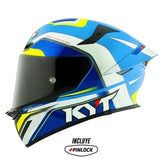 Casco Kyt Tt Revo Grand Prix Blanco Azul