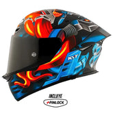 Casco Kyt Tt Revo Magnet Azul Rojo