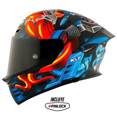 Casco Kyt Tt Revo Magnet Azul Rojo