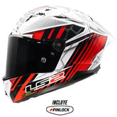 Casco Ls2 Ff85 Thunder Gp Aero Perolari Blanco Rojo