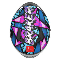 Casco Mt Braker Sv Fury Azul Rosado Brillante