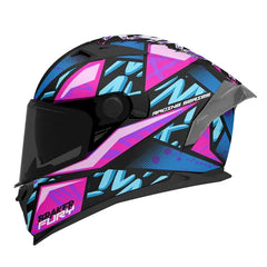 Casco Mt Braker Sv Fury Azul Rosado Brillante