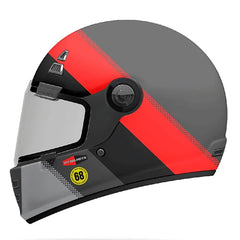 Casco Mt Jarama Factory Gris Mate Rojo