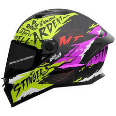 Casco Mt Stinger 2 Ardent C13 Negro Verde Fucsia