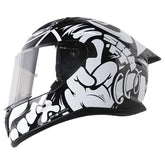 Casco Shaft 522sp Bearty Negro Blanco Visor Iridium Silver