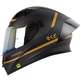 Casco Shaft 52Sp Evo Nihon Negro Dorado Visor Iridium Dorado