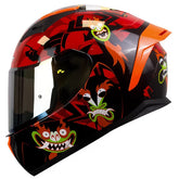Casco Shaft 582Sp Evo Samurai Jack Rojo Visor Iridium Dorado