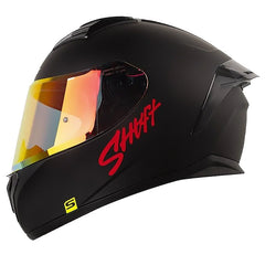 Casco Shaft 582Sp Evo Solid Negro Rojo Visor Revo Rojo