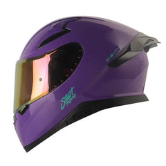 Casco Shaft Pro 612Dv Solid Morado Turquesa Brillo