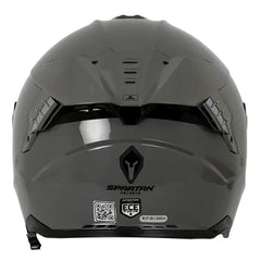 Casco Spartan Hawk Solid Gris Brillo