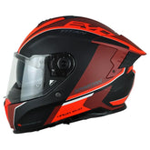 Casco Spartan Hawk Sv Titan Negro Mate Rojo