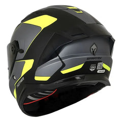 Casco Spartan Panther Sv Gale Negro Mate Gris Amarilo